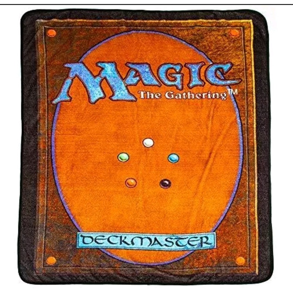 Bioworld Magic: The Gathering Card Back Plush Throw Blanket NEW WITH TAGS